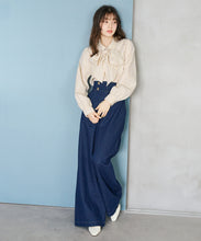 画像をギャラリービューアに読み込む, レースアップデニムワイドパンツ/TT617301
