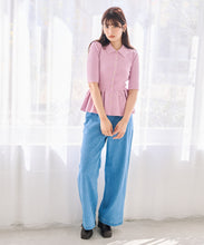 画像をギャラリービューアに読み込む, レースアップデニムワイドパンツ/TT617301
