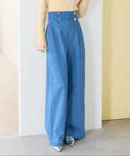 画像をギャラリービューアに読み込む, レースアップデニムワイドパンツ/TT617301
