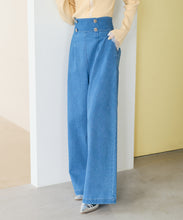 画像をギャラリービューアに読み込む, レースアップデニムワイドパンツ/TT617301
