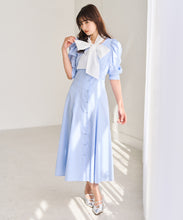 画像をギャラリービューアに読み込む, シアーボウタイ付きシャツワンピース/TT617407
