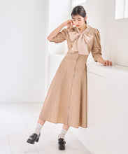 画像をギャラリービューアに読み込む, シアーボウタイ付きシャツワンピース/TT617407
