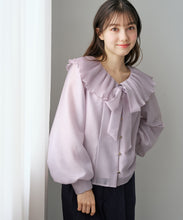 画像をギャラリービューアに読み込む, 襟プリーツシアーブラウス/TT618101

