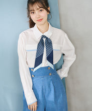 画像をギャラリービューアに読み込む, スカーフ付きシャツブラウス/TT618103
