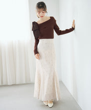 画像をギャラリービューアに読み込む, アシメリボンニットプルオーバー/TT618301
