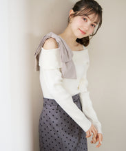 画像をギャラリービューアに読み込む, アシメリボンニットプルオーバー/TT618301
