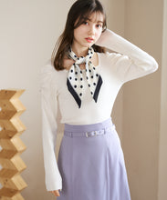 画像をギャラリービューアに読み込む, スカーフ付きスクエアニット/TT618303
