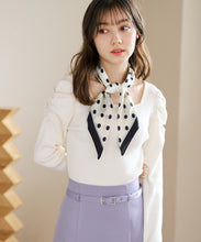 画像をギャラリービューアに読み込む, スカーフ付きスクエアニット/TT618303
