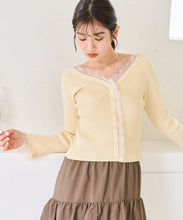 画像をギャラリービューアに読み込む, レーストリミング袖フレアニット/TT618305
