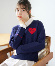 画像をギャラリービューアに読み込む, ハートモチーフ襟付きニット/TT618306
