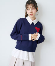 画像をギャラリービューアに読み込む, ハートモチーフ襟付きニット/TT618306
