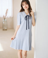 画像をギャラリービューアに読み込む, 配色ポロニットワンピース/TT627404
