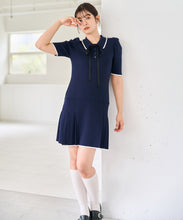 画像をギャラリービューアに読み込む, 配色ポロニットワンピース/TT627404
