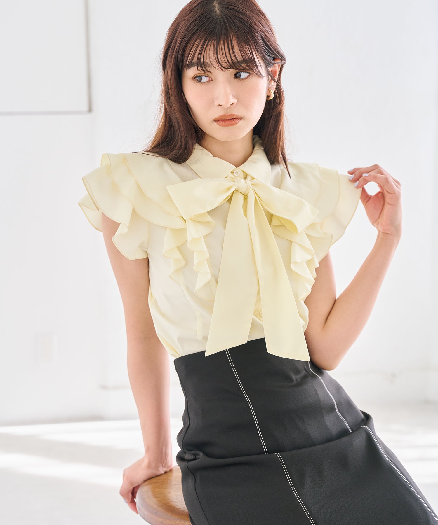 袖フリルボウタイブラウス/TT628101 – MISCH MASCH|31 Sons de mode