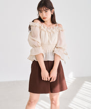 画像をギャラリービューアに読み込む, シャーリングフリルブラウス/TT628103
