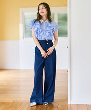 画像をギャラリービューアに読み込む, 襟付きフリルシャツブラウス/TT628104
