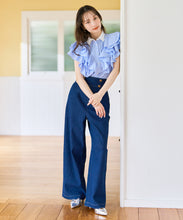 画像をギャラリービューアに読み込む, 襟付きフリルシャツブラウス/TT628104
