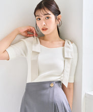 画像をギャラリービューアに読み込む, ショルダーリボンニット/TT628301
