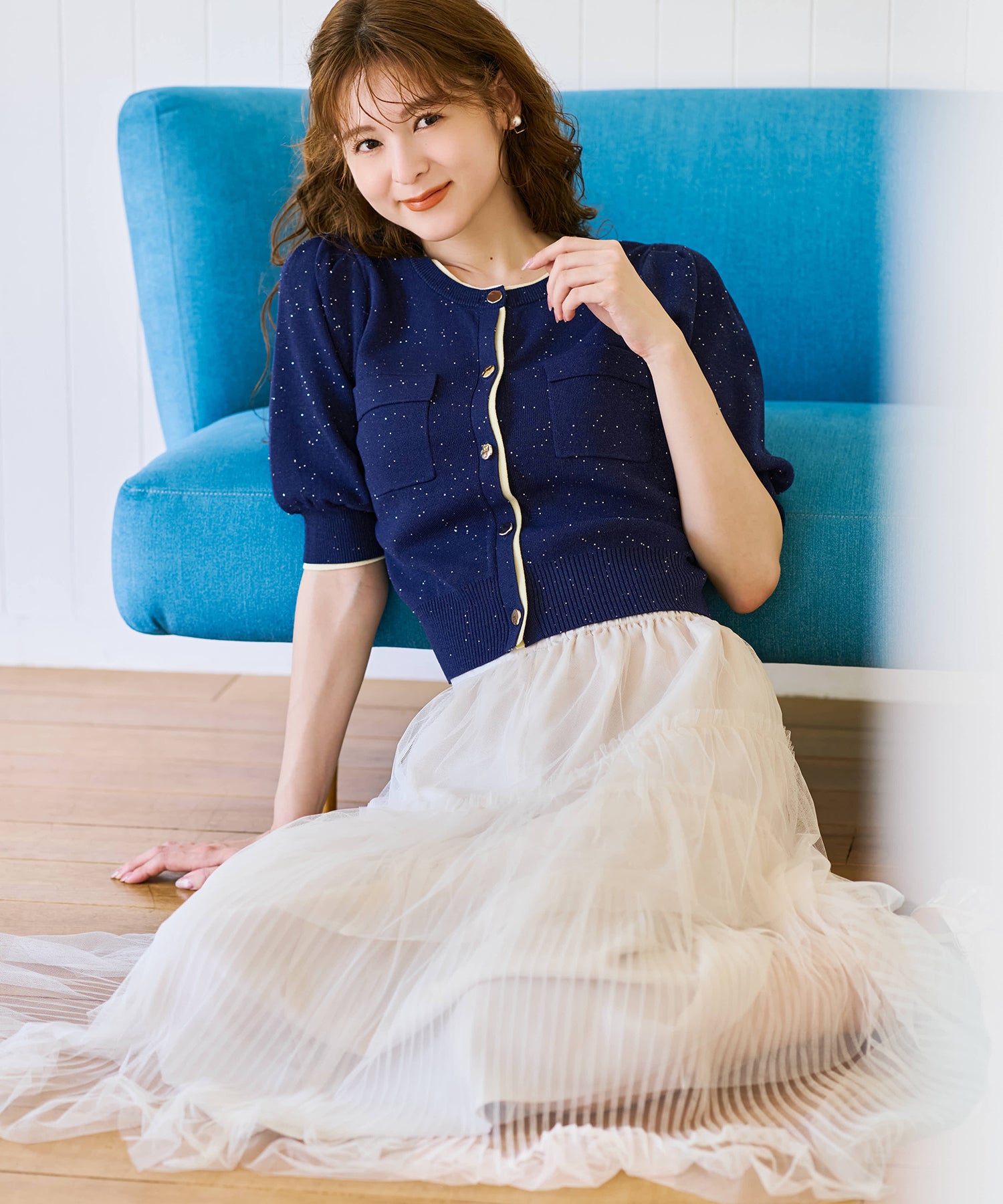 再入荷】配色スパンコールカーディガン/TT628401 – MISCH MASCH|31