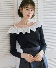 画像をギャラリービューアに読み込む, 【予約販売/9月上旬入荷予定】オフショルコンビラッフルニット/TT638304
