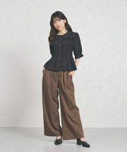 画像をギャラリービューアに読み込む, 一部店舗限定  シャーリングペプラムブラウス/TT558102
