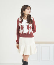 画像をギャラリービューアに読み込む, 一部店舗限定　リボンボウタイアーガイルニット/MM558308
