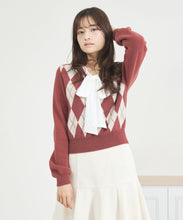 画像をギャラリービューアに読み込む, 一部店舗限定　リボンボウタイアーガイルニット/MM558308
