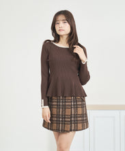 画像をギャラリービューアに読み込む, WEB限定　ペプラムラメ配色ニット/MM558307
