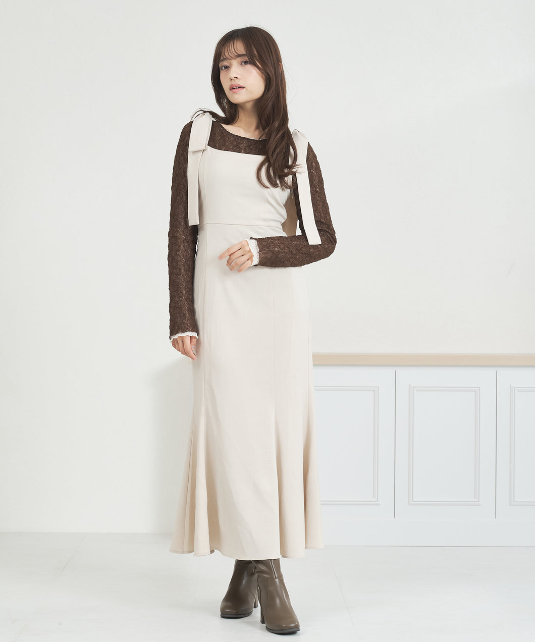 2wayバックレースアップキャミワンピース/MM557413