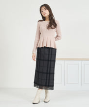 画像をギャラリービューアに読み込む, WEB限定　ペプラムラメ配色ニット/MM558307
