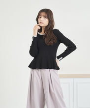 画像をギャラリービューアに読み込む, WEB限定　ペプラムラメ配色ニット/MM558307
