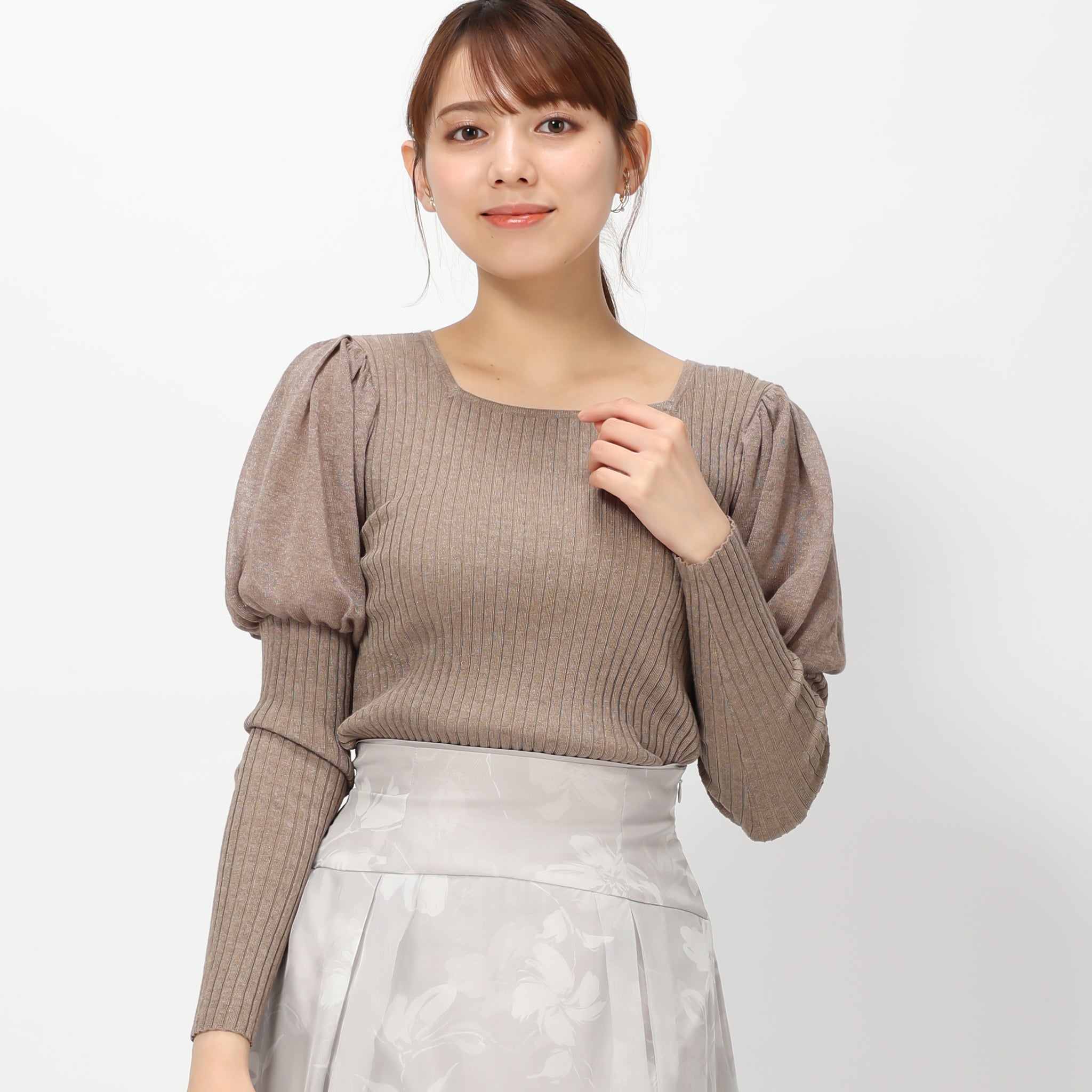 anuans ラメメッシュポロシャツ anuans｜ラメメッシュハーフスリーブ