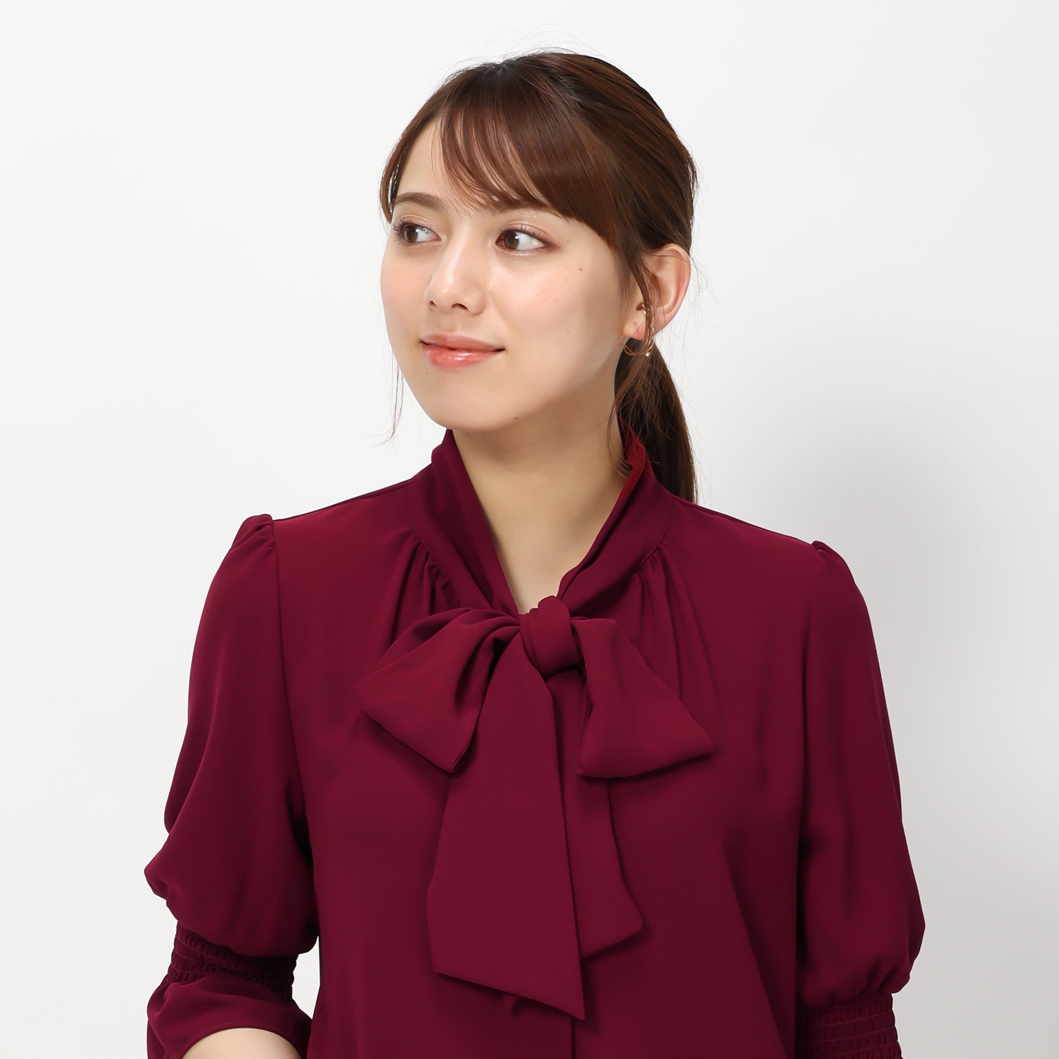 5分袖ボウタイブラウス【期間限定】7/30(日)23:59まで