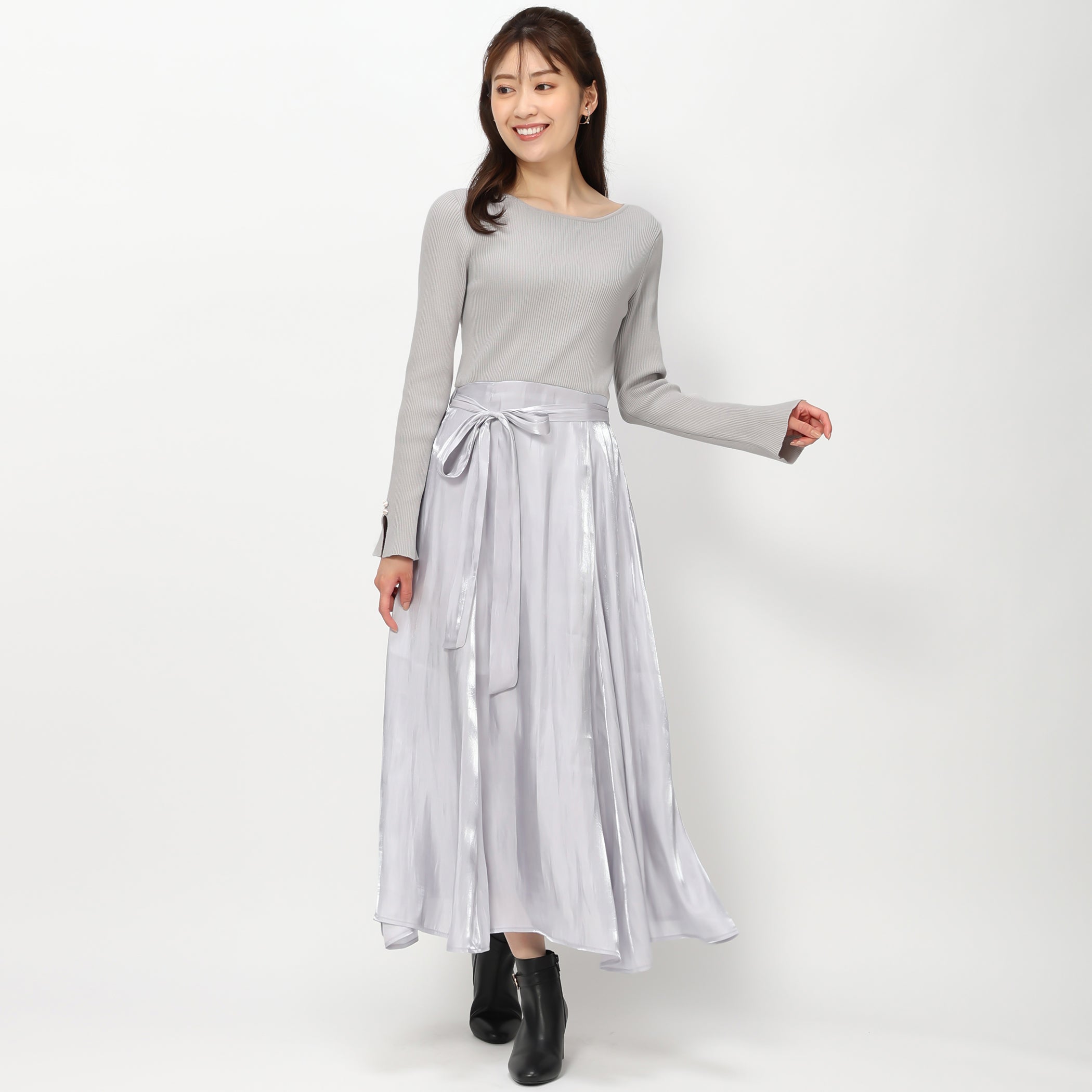 グロッシーニットワンピース