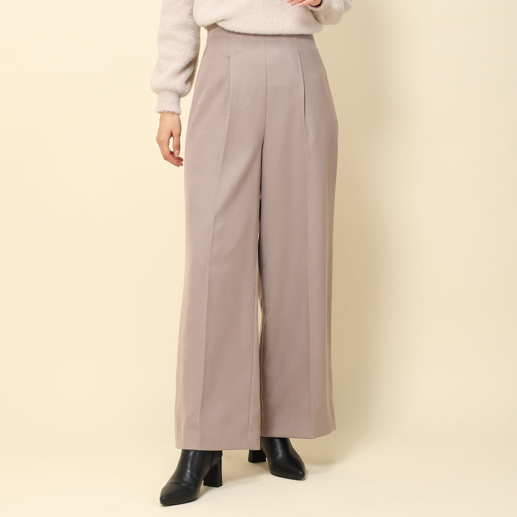 【予約販売商品】ウールライクバックレースアップワイドパンツ/MM337302 (ベージュ)