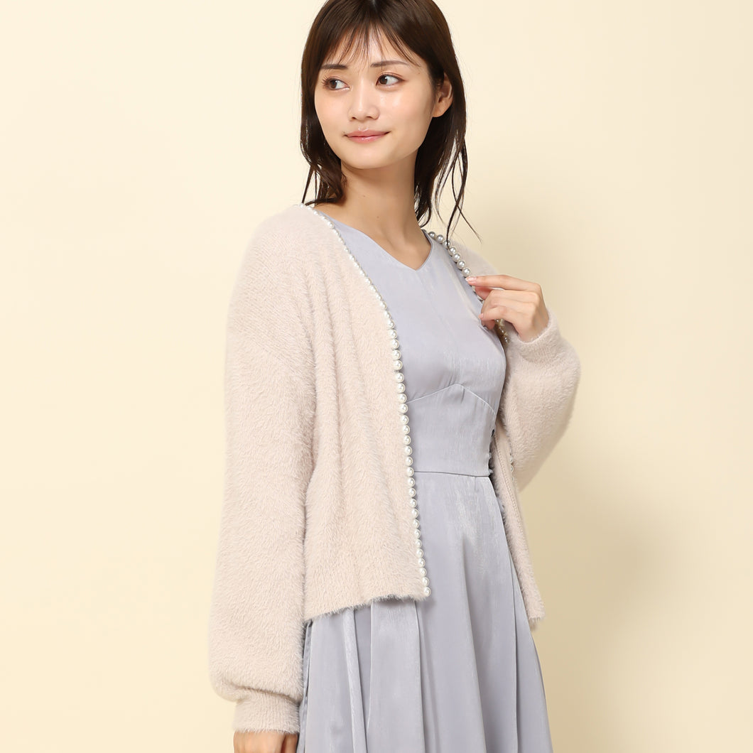 【予約販売商品】シャギーパールカーディガン/MM338402 (ベージュ)