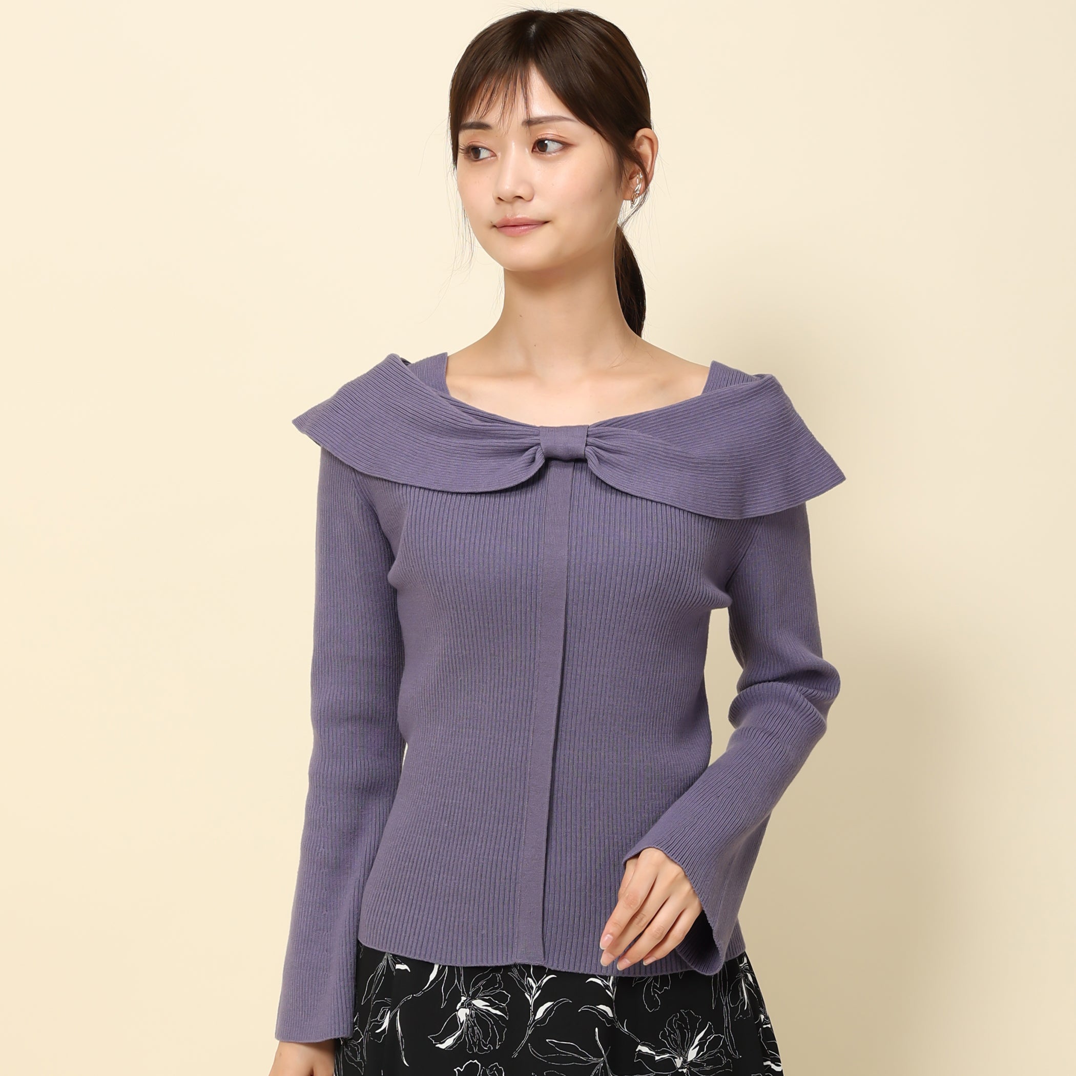 【予約販売商品】リボンケープカラーニット/MM338316