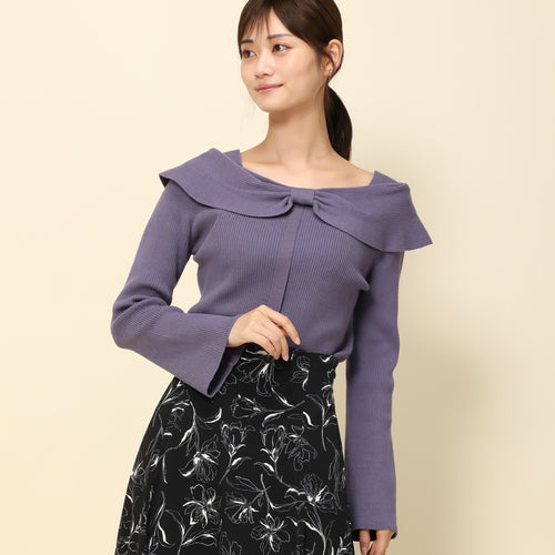 【予約販売商品】リボンケープカラーニット/MM338316
