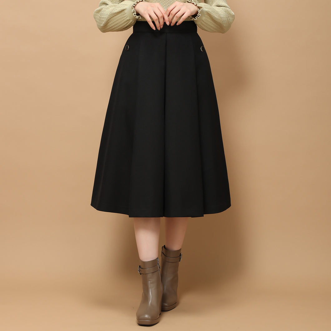 【予約販売】タックフレアサーキュラースカート/MM347207 (ブラック)