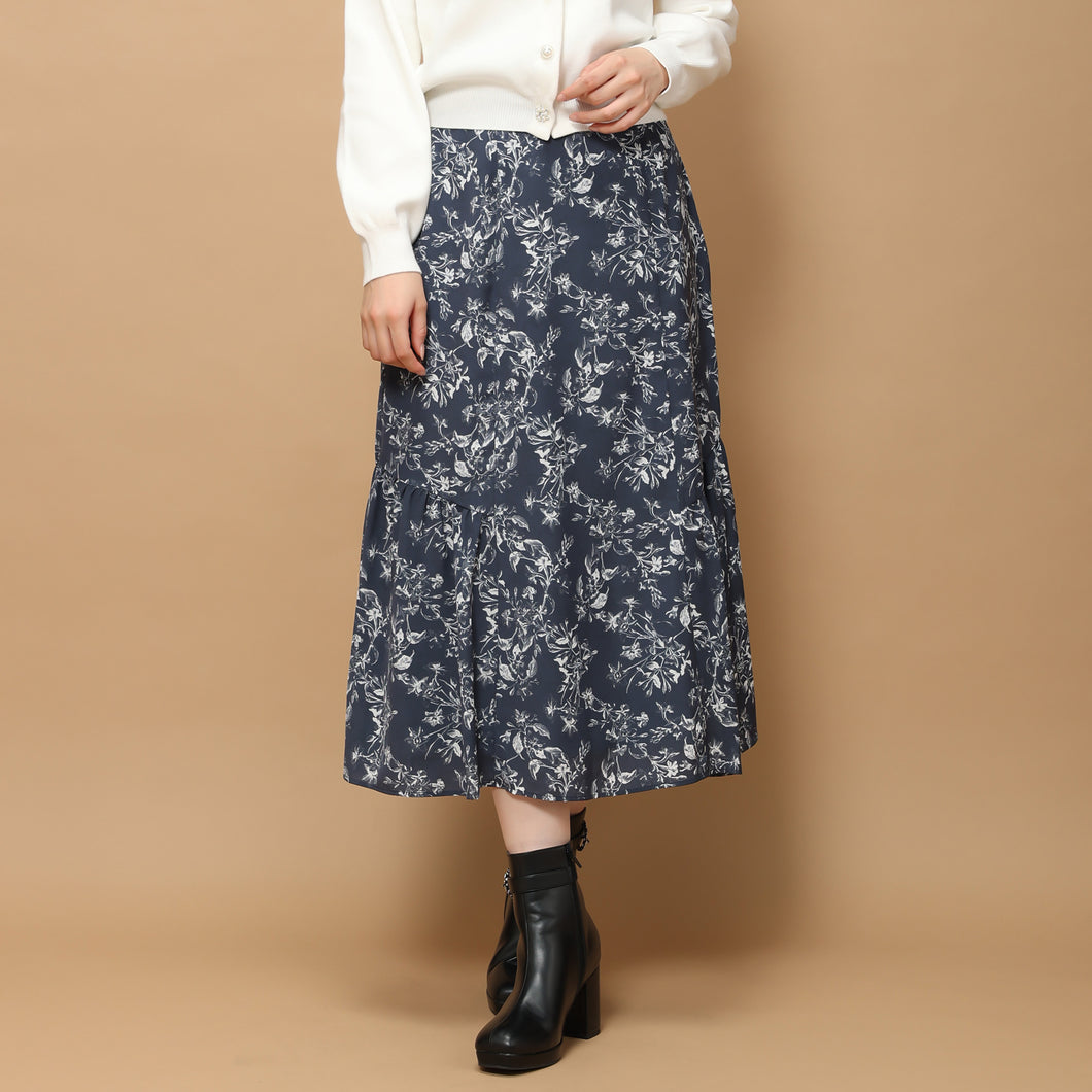 【予約販売】ジュイシャドーフラワースカート/MM347202 (ブラック)