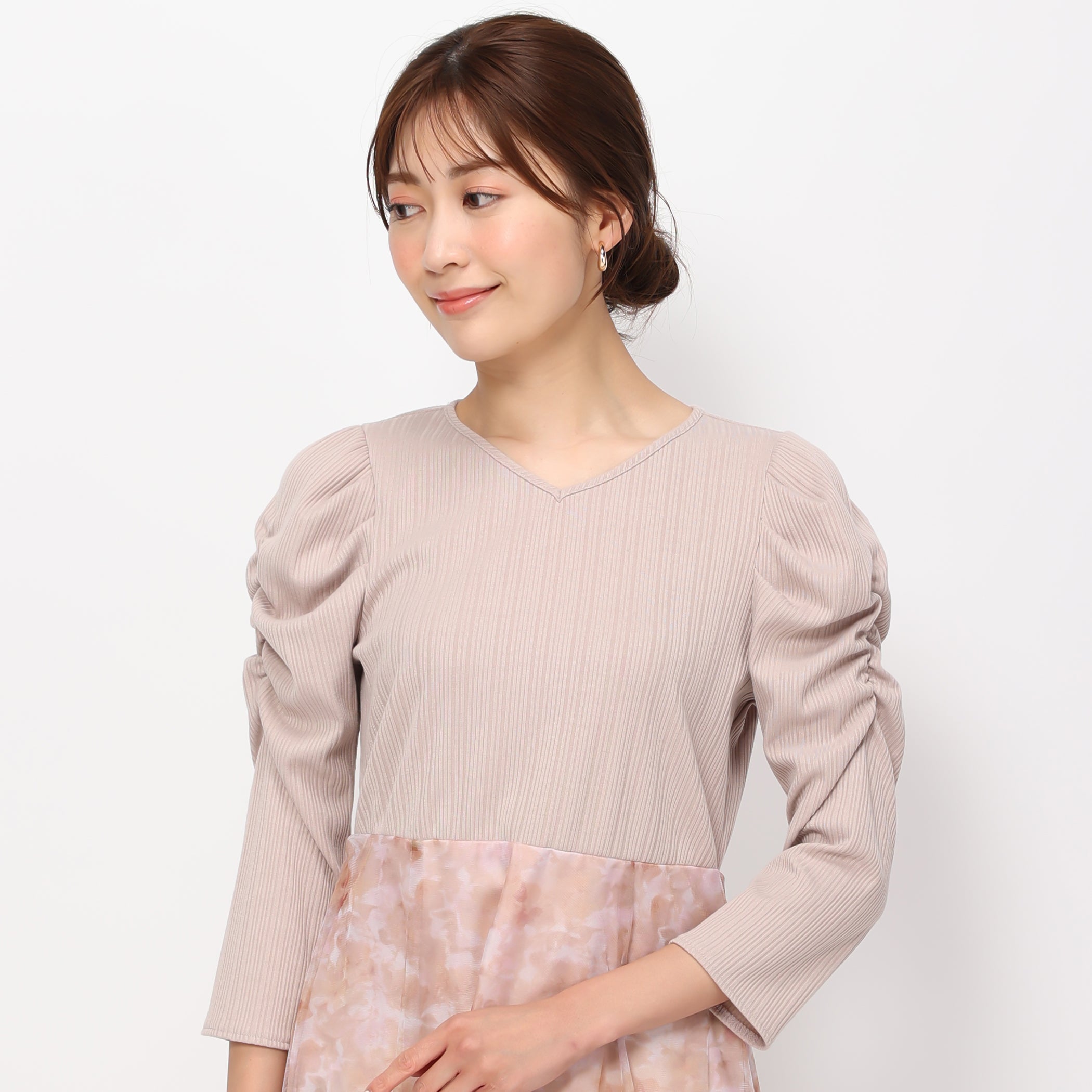【3月上旬販売予定/予約販売】ぼかしフラワーチュールワンピース/MM417416