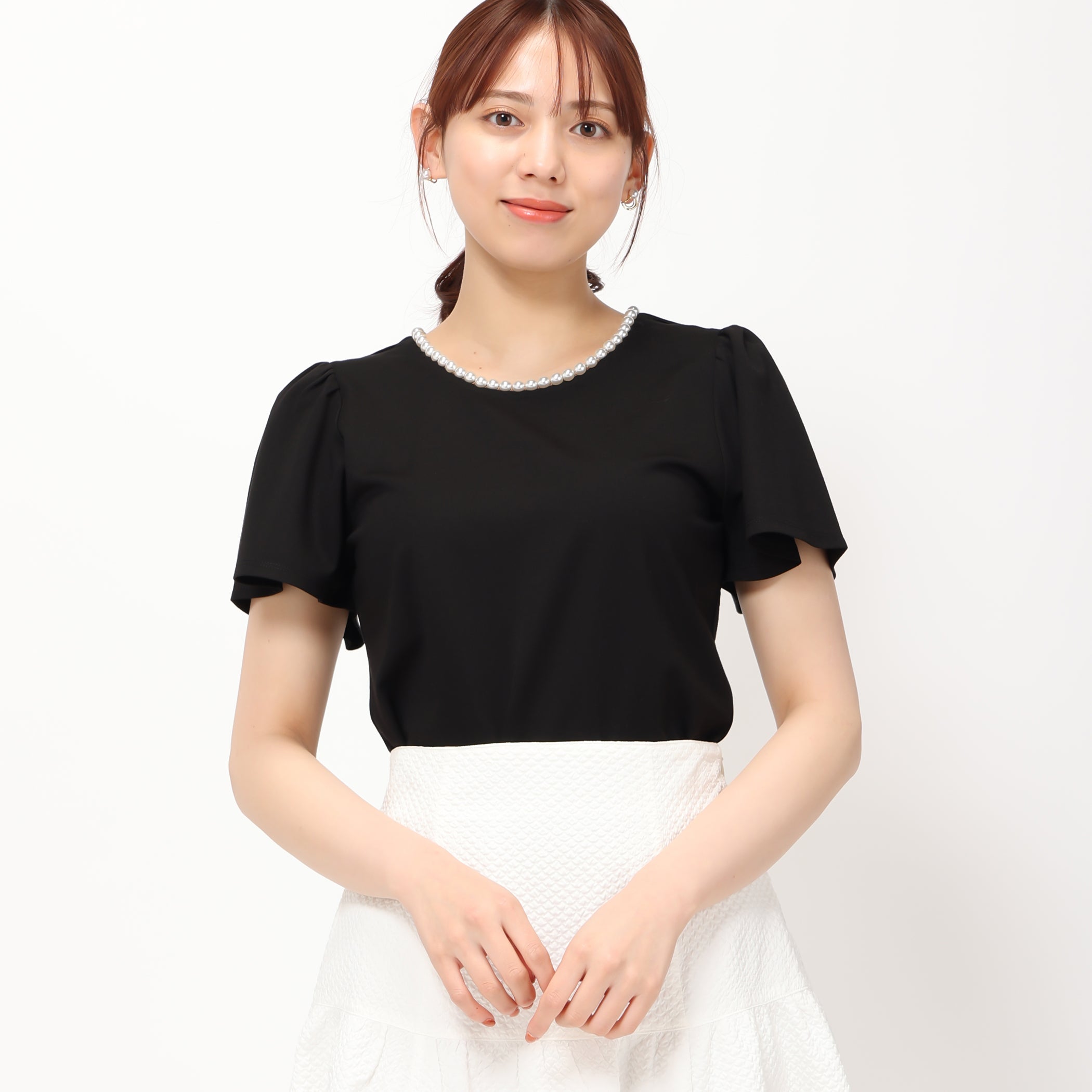 パールトリミングTシャツ/MM418201