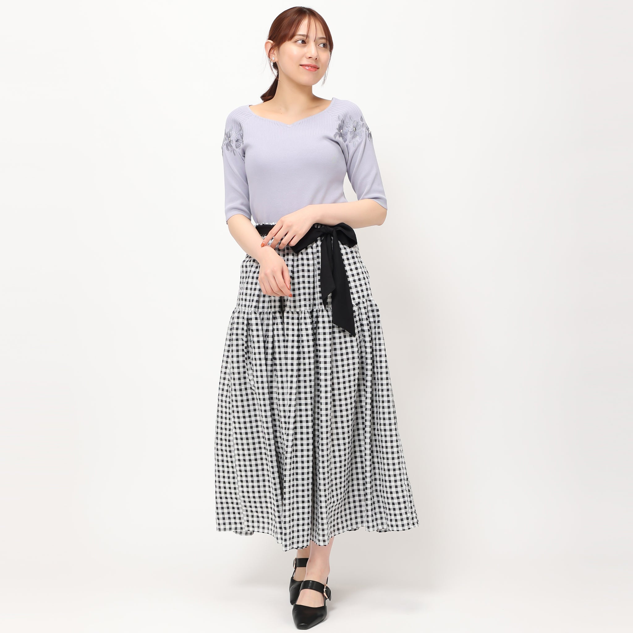 エムズグレーシー　 フレアースカート 42 ⭐️ y-sumiresake⭐️ M'S GRACY 2024 Summer Collection | msgracy