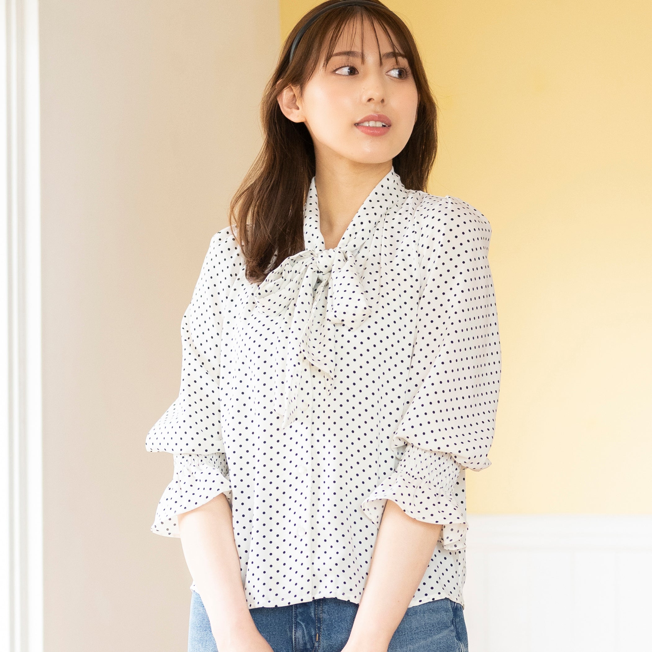 ボウタイリボンブラウス【WEB限定価格】/mm318120
