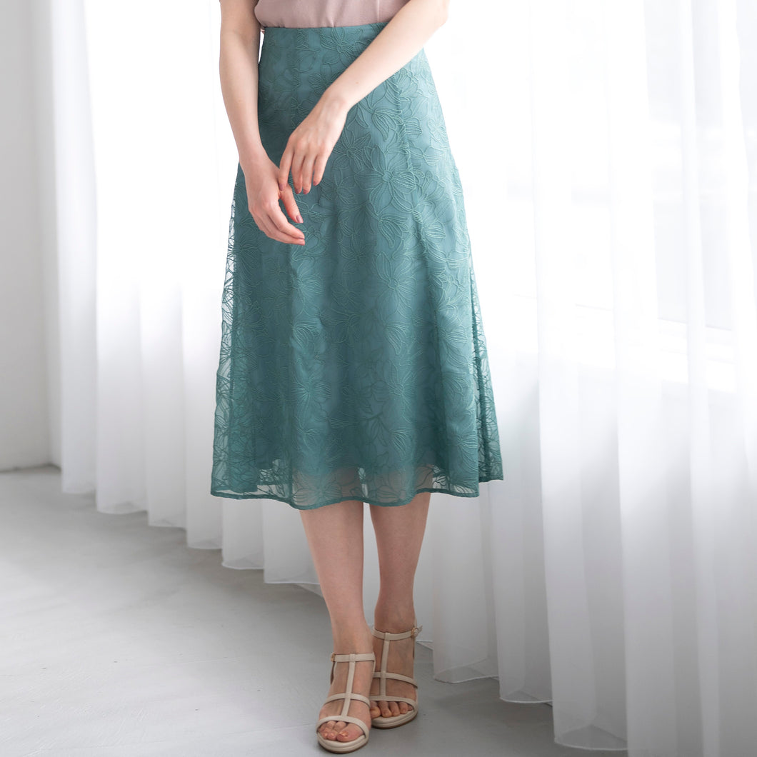 【再値下げ】モノカラー刺繍スカート/mm317209