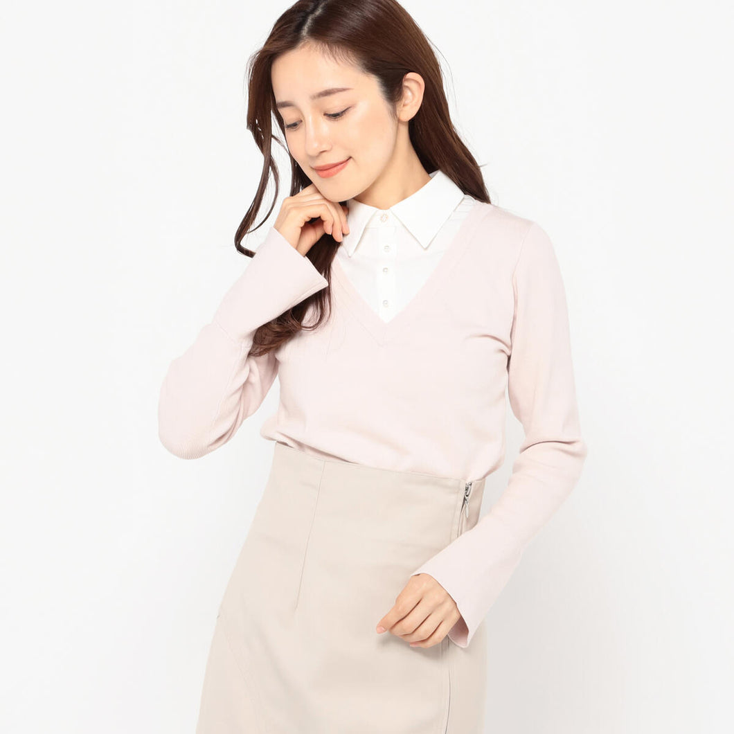 シャツレイヤードニット【オンラインストア限定価格】/mm318327