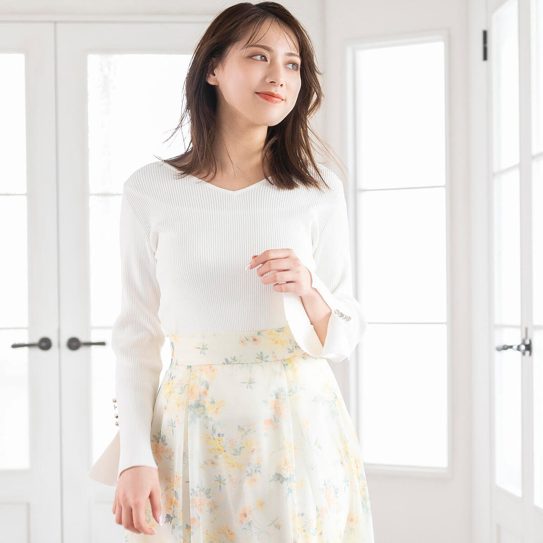 袖スリット入りリブニット【オンラインストア限定価格】/mm318311